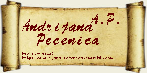 Andrijana Pečenica vizit kartica